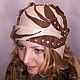 Hat women's felt in the style of the 20s beige and brown. Hats1. Fashion workshop madam YLora. Online shopping on My Livemaster.  Фото №2
