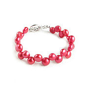Украшения handmade. Livemaster - original item Pearl bracelet, pink pearl bracelet 