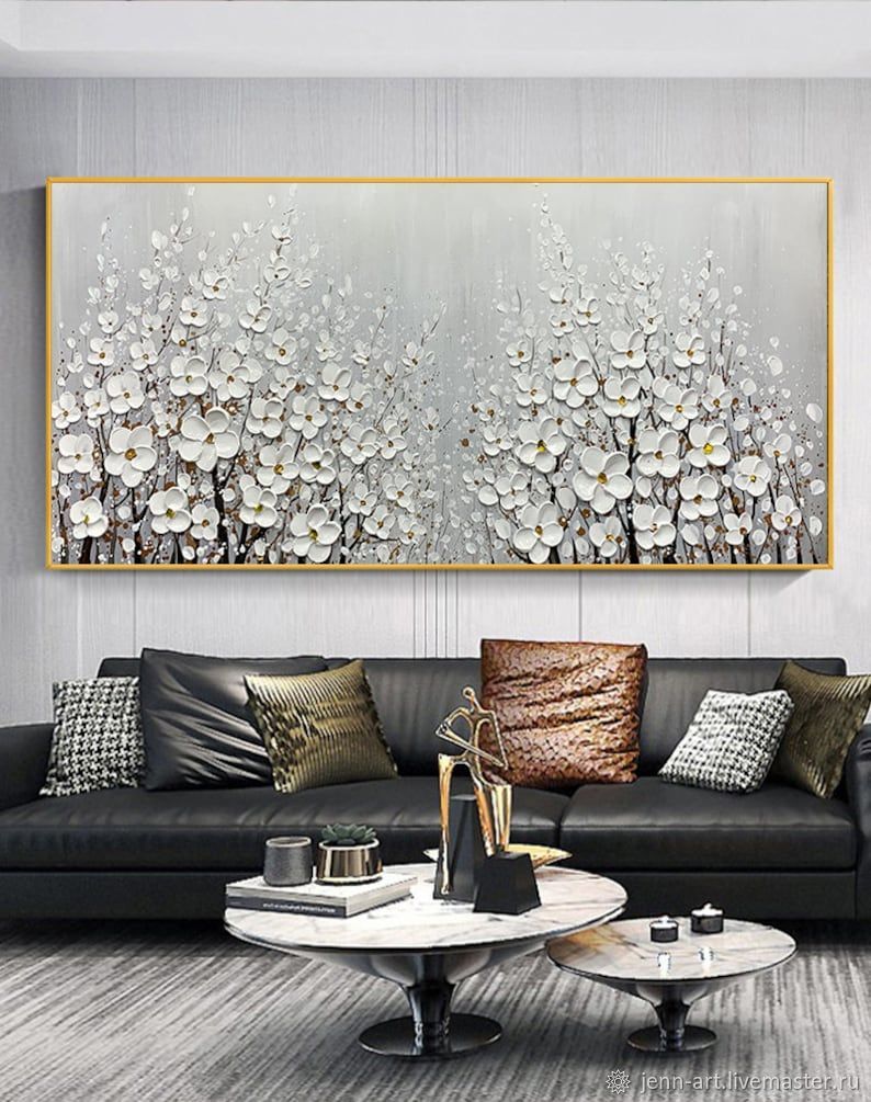 Картина цветы маслом для дома Объемные картины для интерьера с цветами ...