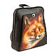 Order Women's flat leather backpack ' Fox'. Pelle Volare. Livemaster. . Classic Bag Фото №3