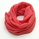 Order Snudy: Snood knitted from kid mohair in two turns bright coral. Scarfland. Livemaster. . Snudy1 Фото №3