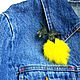 Lemon mink fur Brooch yellow as a gift. Brooches. flowersstyle (flowersstyle). My Livemaster. Фото №4