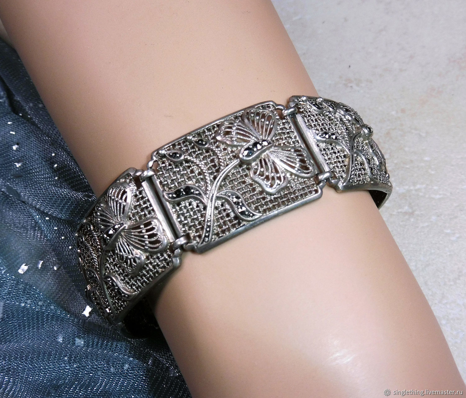 Широкие браслеты на руку женские серебро