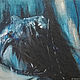 Order Girl and Raven, oil painting, 40h35cm, Indigo, bird. myfoxyart (MyFoxyArt). Livemaster. . Pictures Фото №3