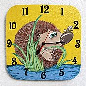 Для дома и интерьера handmade. Livemaster - original item Hedgehog wall clock, clock, handmade baby. Handmade.