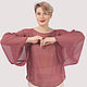 Order Long chiffon blouse with wide sleeves tunic. Yana Levashova Fashion. Livemaster. . Blouses Фото №3