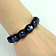 Shamballa bracelet with suede and sodalite. Bead bracelet. Shambala of Russia. Anna. Online shopping on My Livemaster.  Фото №2
