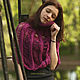 Лиловое пончо. Пончо. IRINA GRUDKINA Handmade Knitwear. Ярмарка Мастеров.  Фото №4