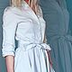 White shirt dress with a full skirt 'White midi dress'. Dresses. Lana Kmekich (lanakmekich). My Livemaster. Фото №5
