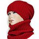 Шапка и снуд "Шампань" красный (шапка снуд). Шапки. Ирина(shvilinka.knit). Ярмарка Мастеров.  Фото №4