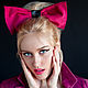 CLIPS: The bow of suede and leather. Decoration for hair. Hairpins. lanssveta. Online shopping on My Livemaster.  Фото №2