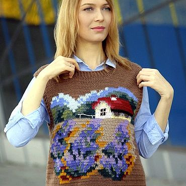 Одежда ручной работы. Ярмарка Мастеров - ручная работа Безрукавка "Прованс". Handmade.