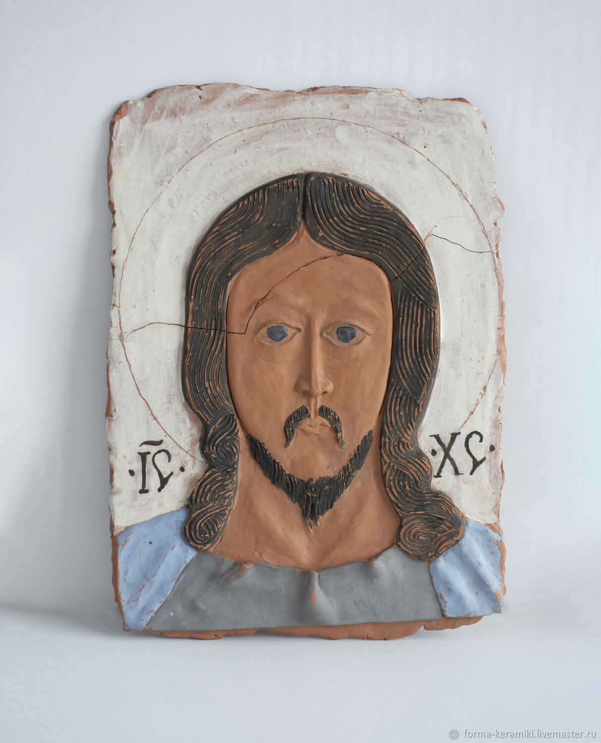 Икона "Иисус Христос" из керамики, Иконы, Абакан,  Фото №1