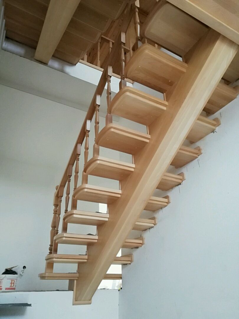 Металлическая лестница, облицованная массивом бука. в интернет-магазине ...