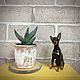 Order Toy terrier black: author's statuette. Creative workshop Cheerful porcelain. Livemaster. . Figurines Фото №3