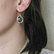 Dark blue earrings 'Element' gold-plated earrings, jewelry. Earrings. Irina Moro. My Livemaster. Фото №5