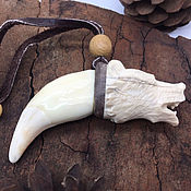 Фен-шуй и эзотерика handmade. Livemaster - original item The tooth of a bear with a bear`s head from a mammoth Tusk. Handmade.
