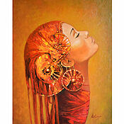 Картины и панно handmade. Livemaster - original item Oil painting portrait of a girl 