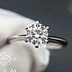 Помолвочное кольцо с бриллиантом в стиле Tiffany Setting, Кольцо помолвочное, Казань,  Фото №1