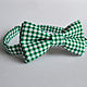 Tie Nuance / bow tie green white checks, Vichy, Ties, Moscow,  Фото №1
