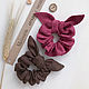 Order Fabric volume elastic band for hair, chocolate color. molinialife. Livemaster. . Scrunchy Фото №3