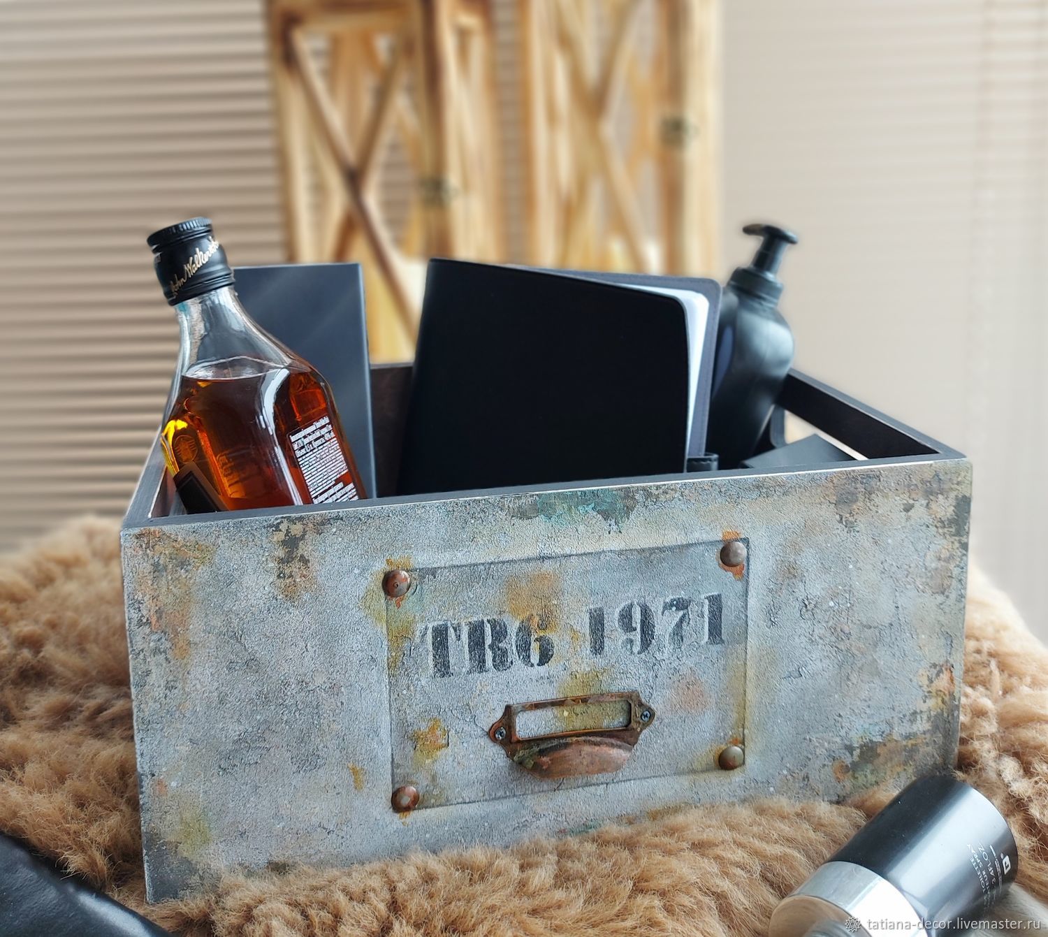 Ящик мужской деревянный для хранения и подарков Лофт в интернет ...