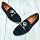 Loafers made of natural suede in dark blue color!. Loafers. SHOES&BAGS. Online shopping on My Livemaster.  Фото №2