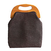 Сумки и аксессуары handmade. Livemaster - original item Bag with clasp a La Ostrich brown leather. Handmade.