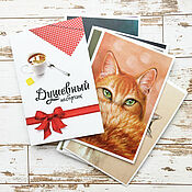 Открытки handmade. Livemaster - original item Set of postcards of Cats. Handmade.