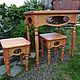 Table of solid cedar with stools Kitchen. Tables. Joinery in Altai. My Livemaster. Фото №4