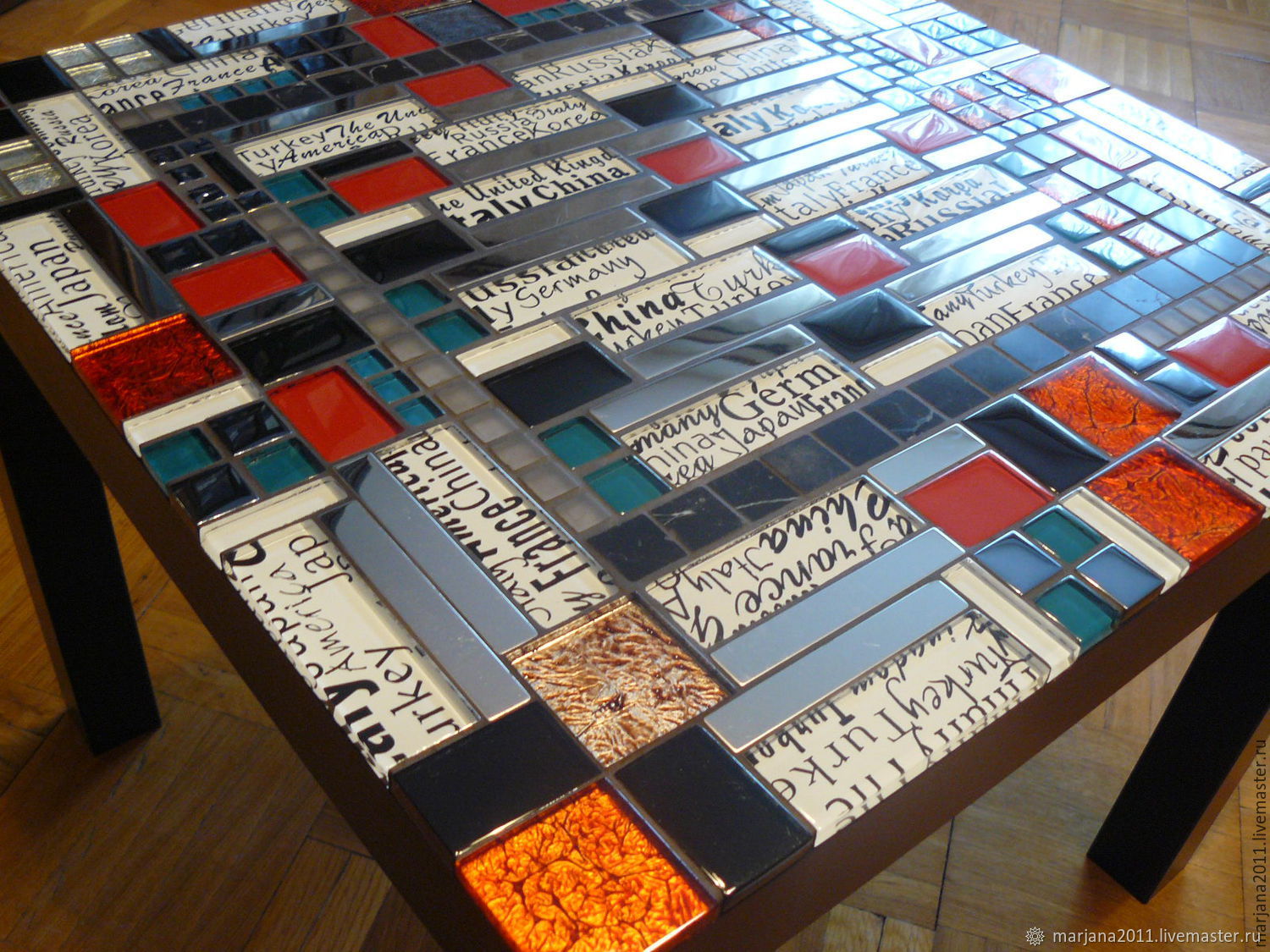 журнальный столик с мозаикой своими руками
