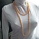150 cm long transformer beads made of peach pearls. Necklace. Shop. My Livemaster. Фото №5