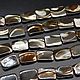 Mother of pearl brown 28951129 flat rectangular beads, Beads1, Ekaterinburg,  Фото №1