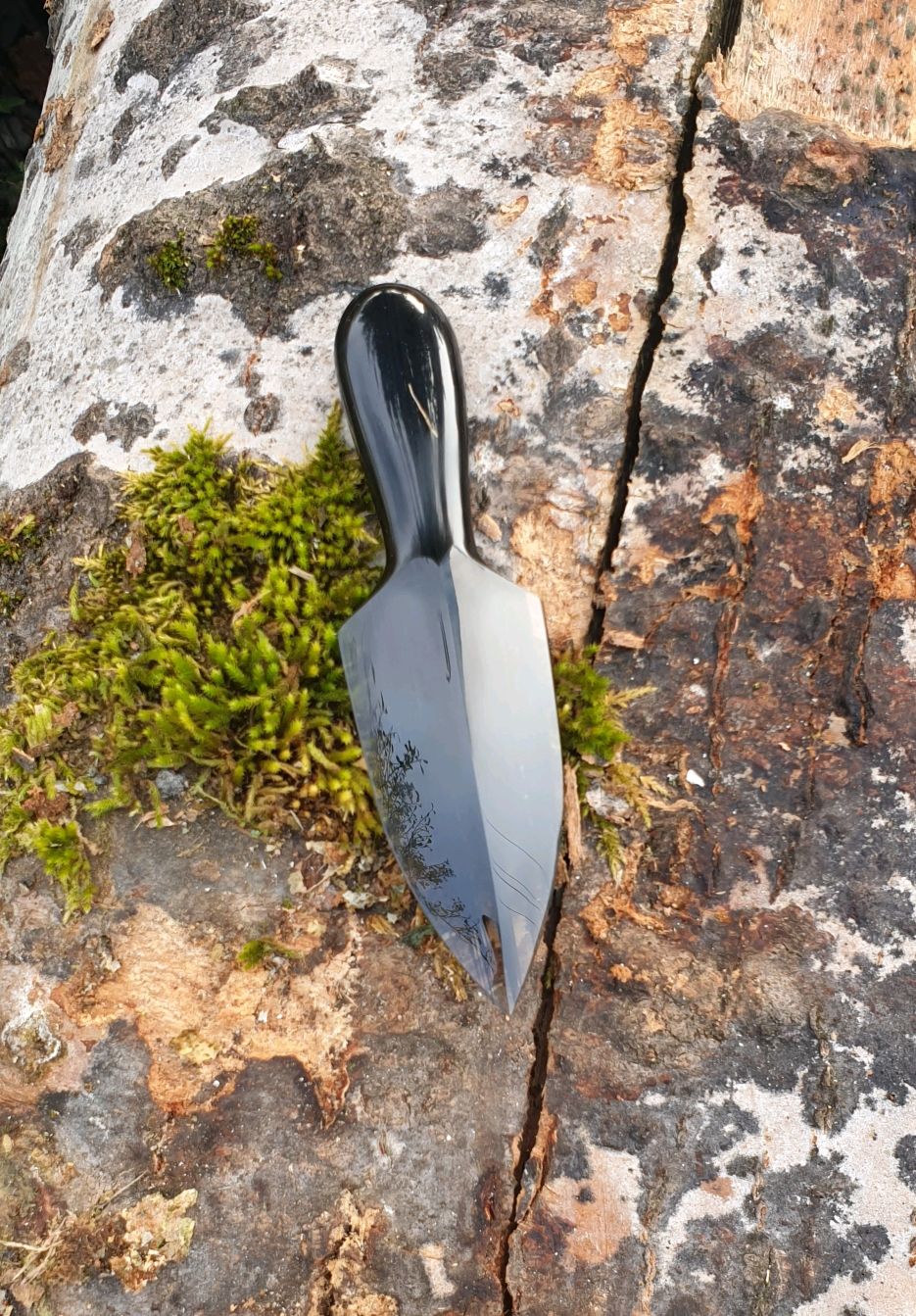 Ритуальный нож - атам (мини) из камня натуральный чёрный обсидиан в ...