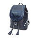 Backpack women's leather blue Valerie Modes R50-761. Backpacks. Natalia Kalinovskaya. My Livemaster. Фото №4