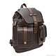 Backpack men's leather brown Elbrus Mod R35-122. Men\\\'s backpack. Natalia Kalinovskaya. My Livemaster. Фото №4