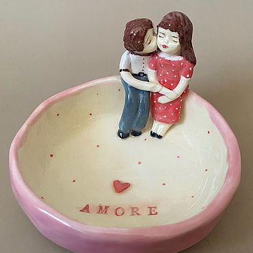 Посуда ручной работы. Ярмарка Мастеров - ручная работа Пиала Влюбленные. Handmade.