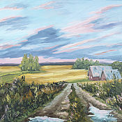 Картины и панно handmade. Livemaster - original item Oil painting 40h50. Landscape after the rain. Handmade.