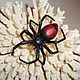 Brooch made of leather 'Spider', Brooches, Moscow,  Фото №1