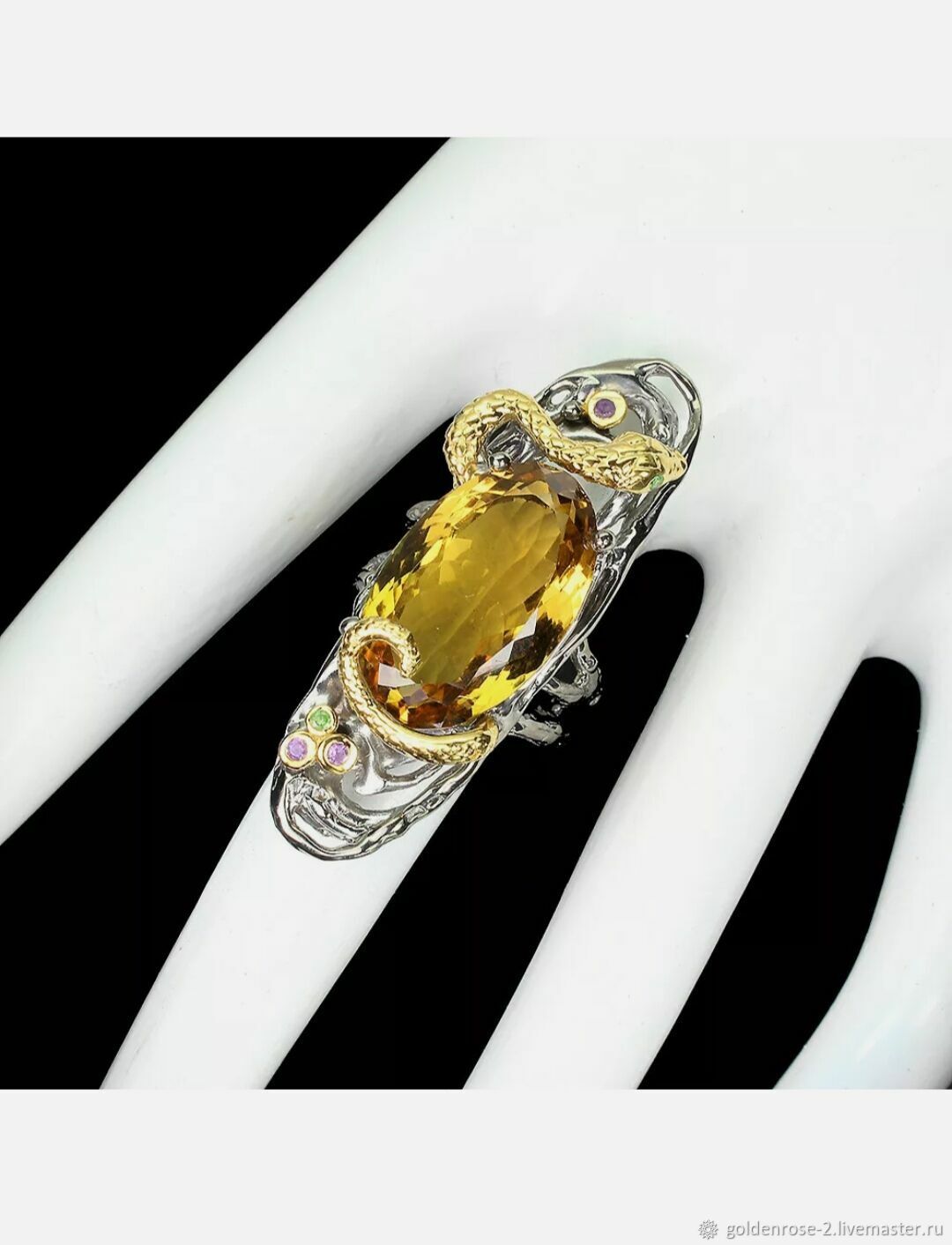 Перстень Клеопатры" кольцо с натуральным топазом в интернет-магазине Ярмарка Мастеров по цене 11473 ₽ – RHQAERU