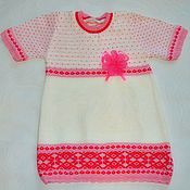 Одежда детская handmade. Livemaster - original item Knitted dress, children`s,age 4 years.height 104-110,size 28-30.. Handmade.