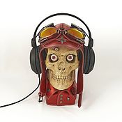 Субкультуры handmade. Livemaster - original item Stand Skull Glasses and Helmet Red.. Handmade.