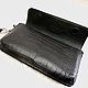 Order Crocodile leather clutch bag in black!. SHOES&BAGS. Livemaster. . Man purse Фото №3