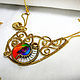 Brass wire wrapped necklace "Rainbow lace". Necklace. IVA rainbow art. Online shopping on My Livemaster.  Фото №2