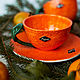 Order New Year Mandarin! Decorative vase handmade ceramics. JaneCeramics. Livemaster. . Single Tea Sets Фото №3