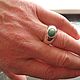 Men's ring (ring) with natural chrysoprase in 925 silver. Ring. marusjy. My Livemaster. Фото №6