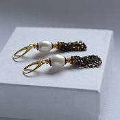 Украшения handmade. Livemaster - original item Earrings with pearls. Handmade.