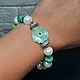 Браслет жемчуг хризопраз друза агата, браслет натуральные камни. Браслет из бусин. Irina Moro (Ирина Моро украшения). Ярмарка Мастеров.  Фото №15