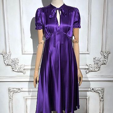 Одежда ручной работы. Ярмарка Мастеров - ручная работа Платье из атласа. Handmade.