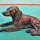 Винтаж: Старинная скульптура статуэтка Chien de chasse бронза Франция, Статуэтки винтажные, Орлеан,  Фото №1